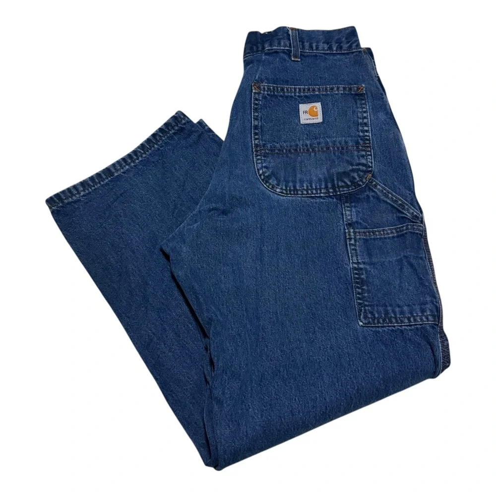 Carhartt FR813 DNM Fire Resistant Utility Carpenter Jeans Mens 36x30 (Fit 33x29)